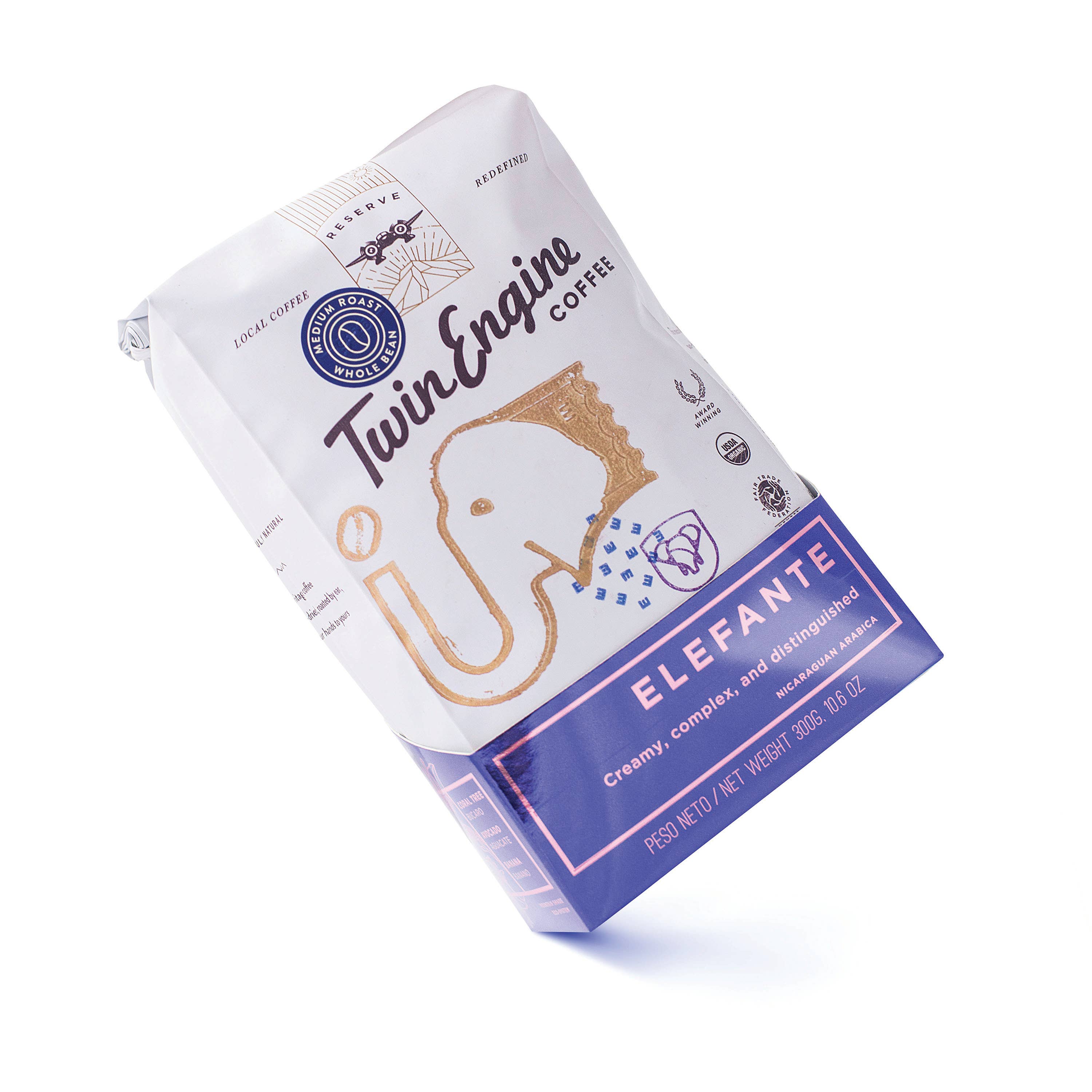 Twin Engine Coffee - Wholesale Ground Coffee - Elefante Reserve Maragogype  Organic Fair / Ground COFFEE1