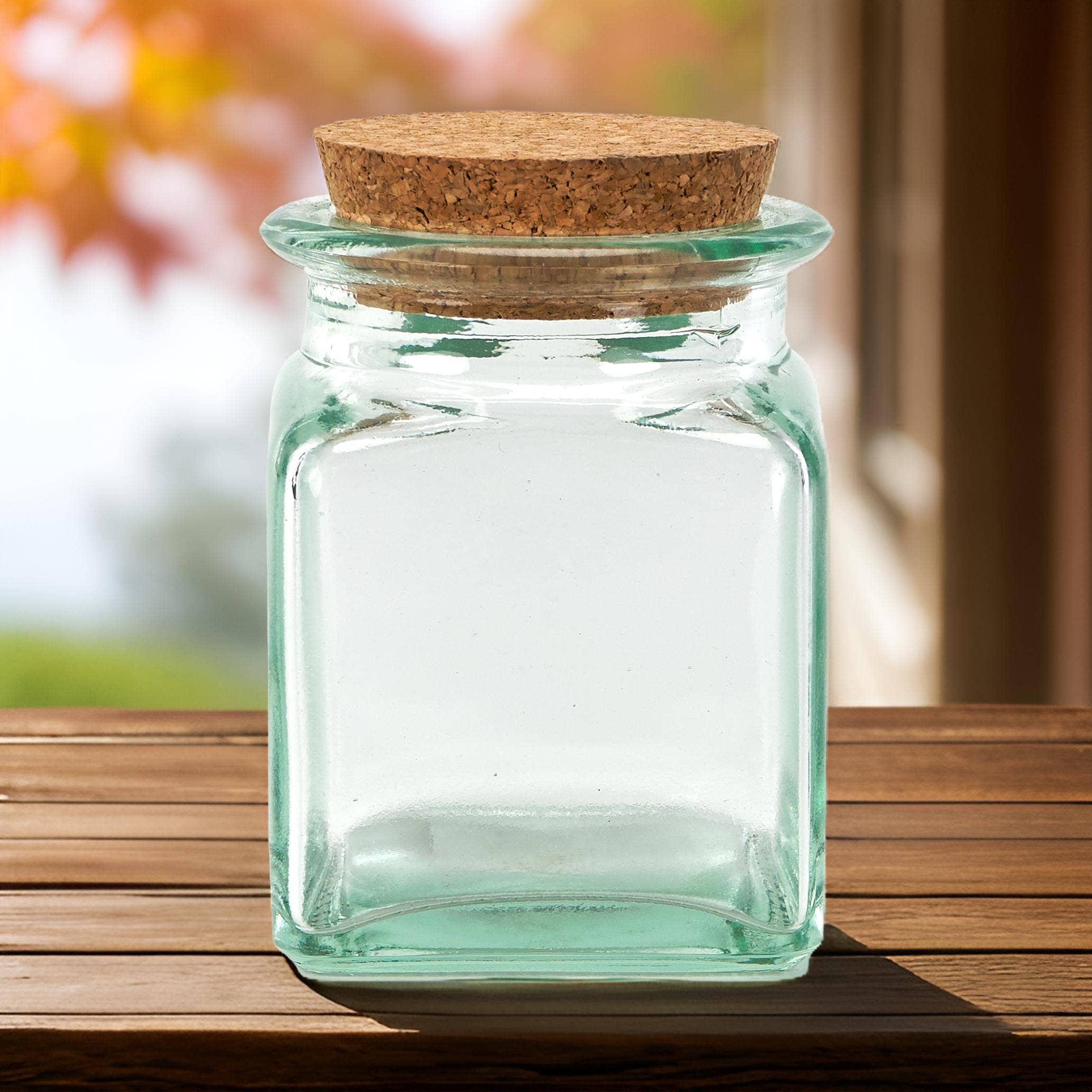 MISTRAL BONSAI – Großhandel Einmachglas – Glasbehälter mit Korkdeckel, 8 x 8 x 10 cm2