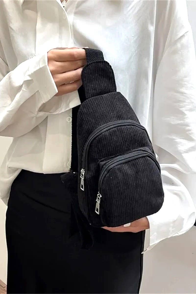 42POPS - Wholesale Crossbody Bag - Women's - `.SI-26466 Corduroy Vintage crossbody Sling Bag0