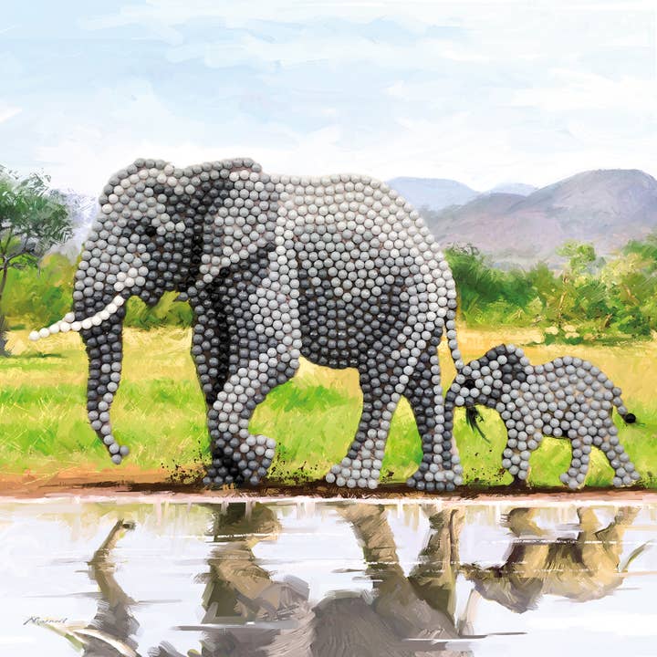 Crystal Art Card Kit: Elephant for wholesale by Outset Games and Cobble Hill Puzzles