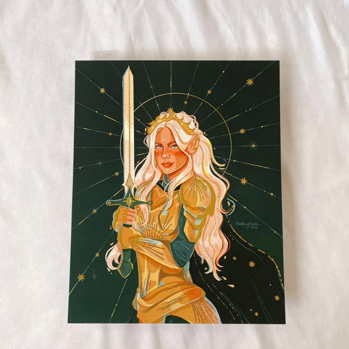 Brittany Keller Art - Wholesale Art Print - Aelin Gold Foil Print