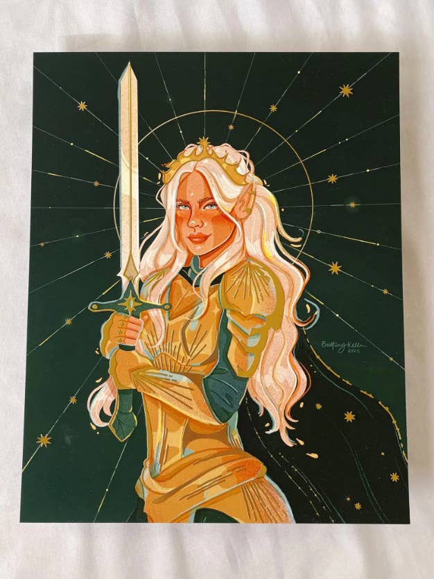 Aelin Gold Foil Print  for wholesale by Brittany Keller Art