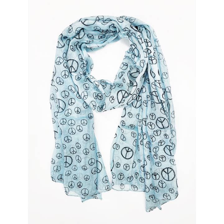 Raj Trading & Imports (USA) Inc. - Wholesale Scarf - Women's - Peace Sign Scarf
