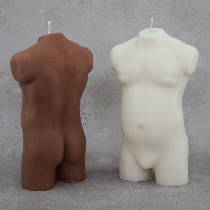 Vela de torso masculino con curvas 'Paul' para venta al por mayor de Nackt Candles