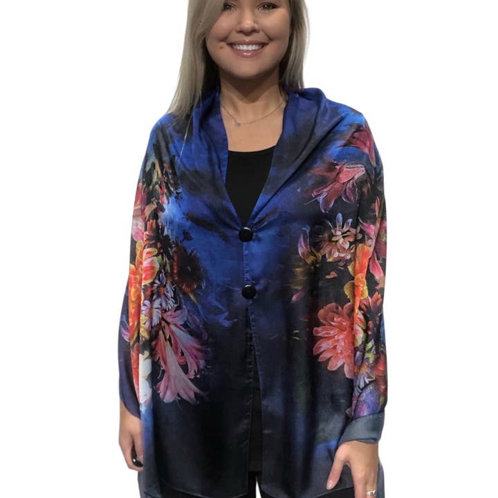 3226 - Satin Charmeuse Button Sjaler for engroshandel hos The Magic Scarf Company