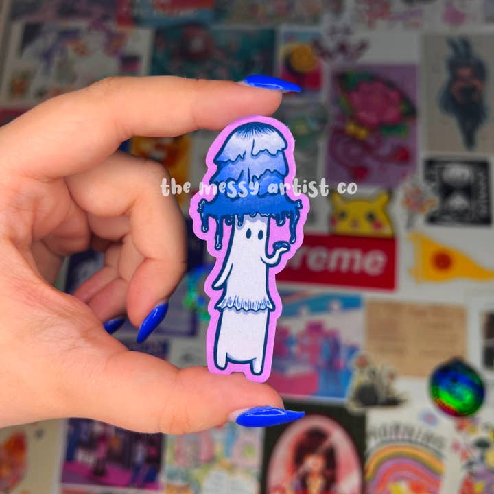 The Messy Artist Co. - Vente Autocollant - Pack d'autocollants champignons brillants3