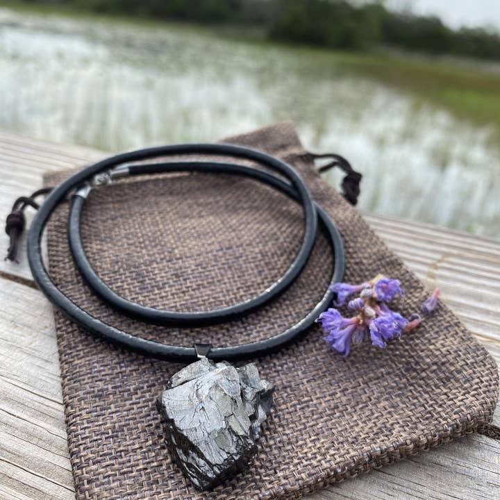Karelia Creations - Wholesale Pendant/Charm Necklace - XL Elite Noble Raw Shungite Necklace | 7-14 grams | Unisex9