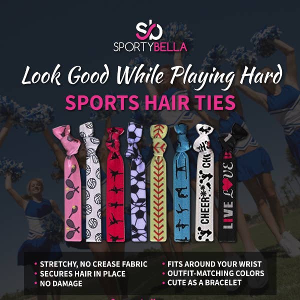Sportybella – wholesale Hair tie – Girls Gymnastics Hair Ties Set
