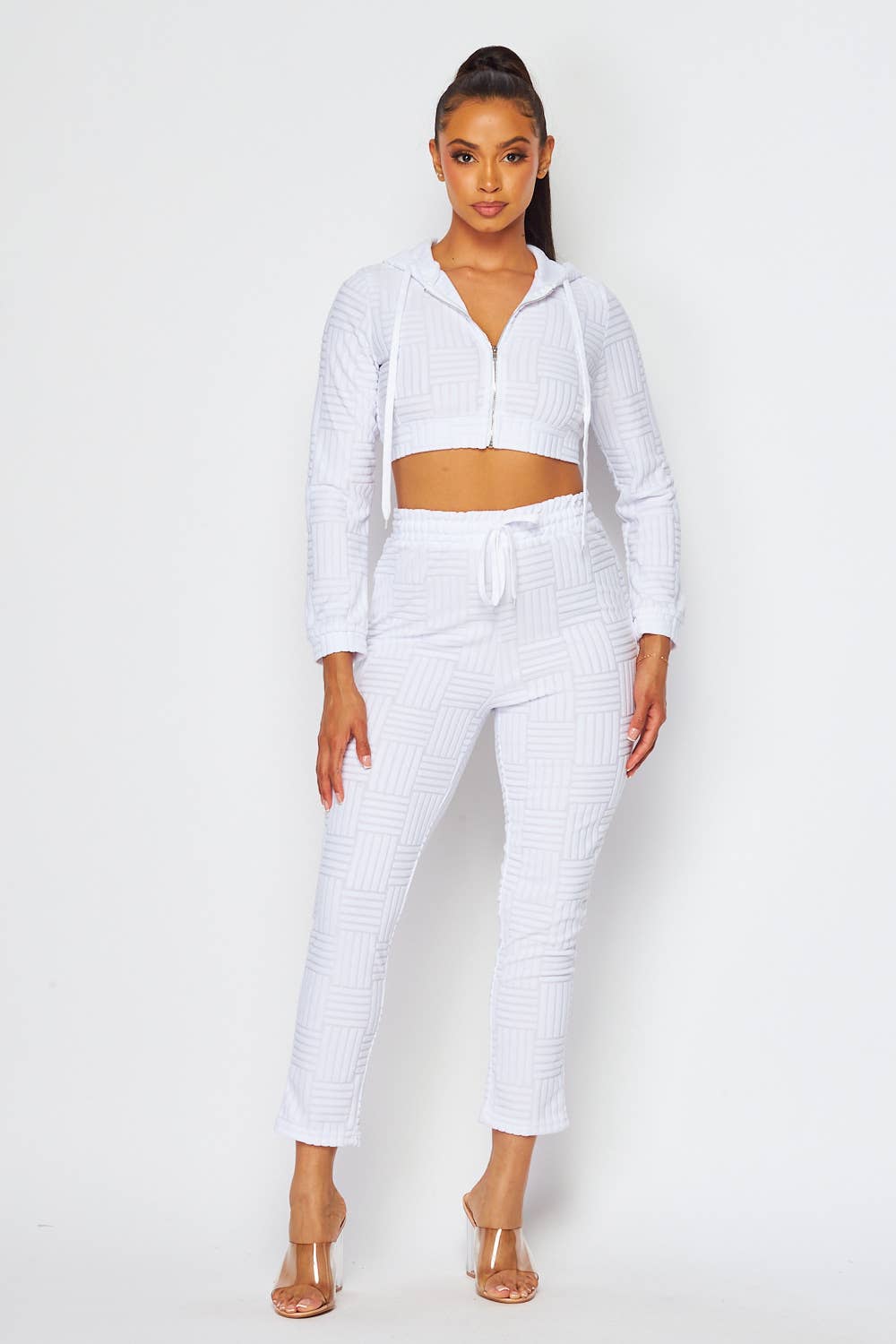 5besties inc – wholesale Top & pants set (NOT Loungewear) – Women's – CROP HOODIE JACKET AND PANTS SET13
