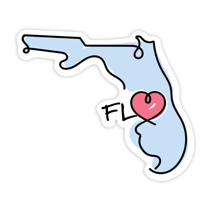 Florida State Love | A Florida Inspired Sticker for wholesale by A. B. Newton and Company
