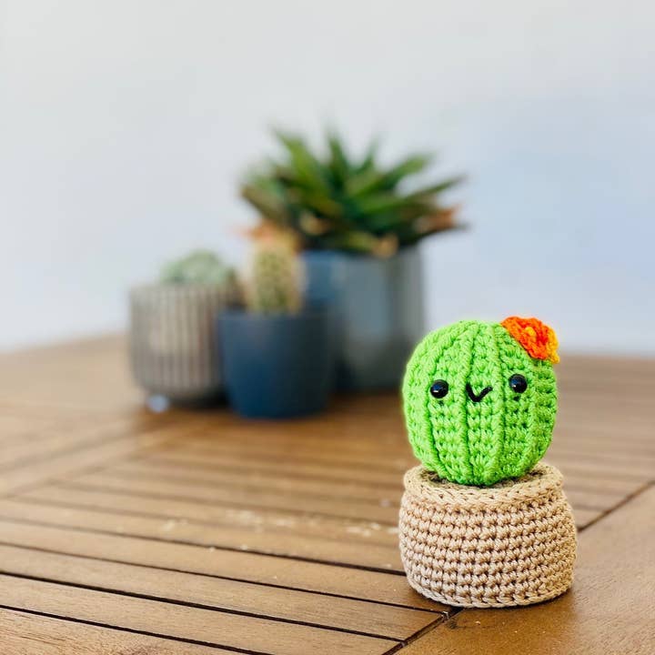 Mini Cactus in Pot - Amigurumi Crochet Plant - Handmade Gift for wholesale by Anh2 LTD