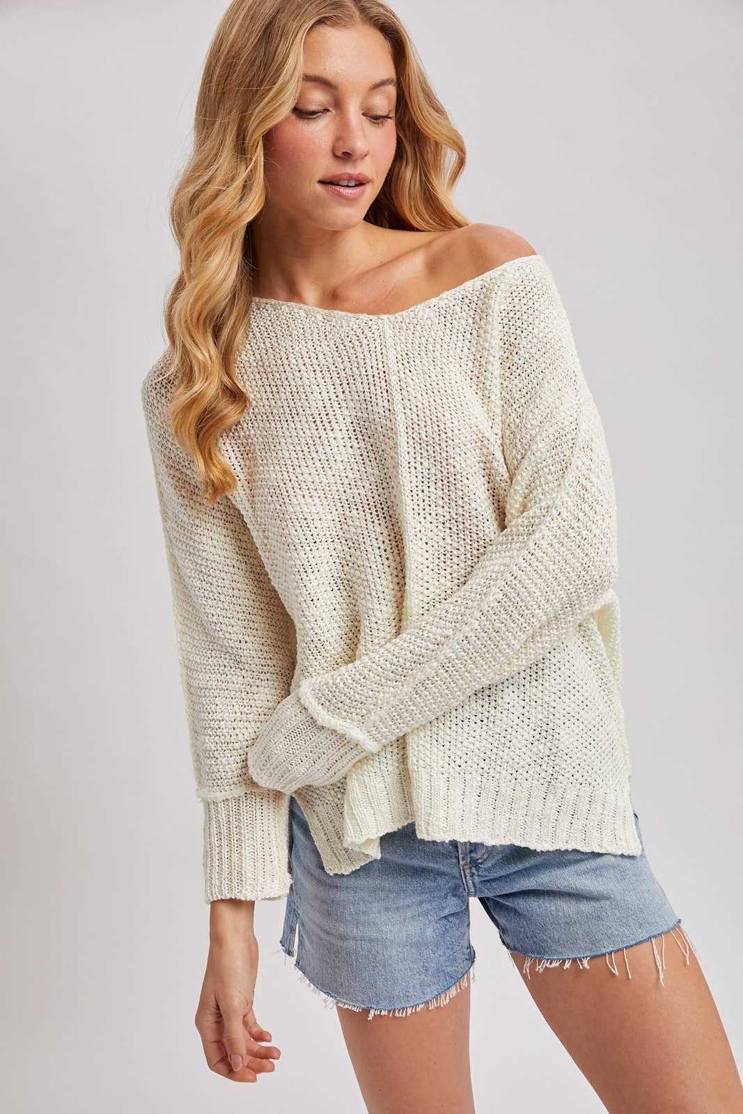 Bluivy - Wholesale Knit Sweater - Women's - REVERSE SEAM LOOSE FIT SWEATER79