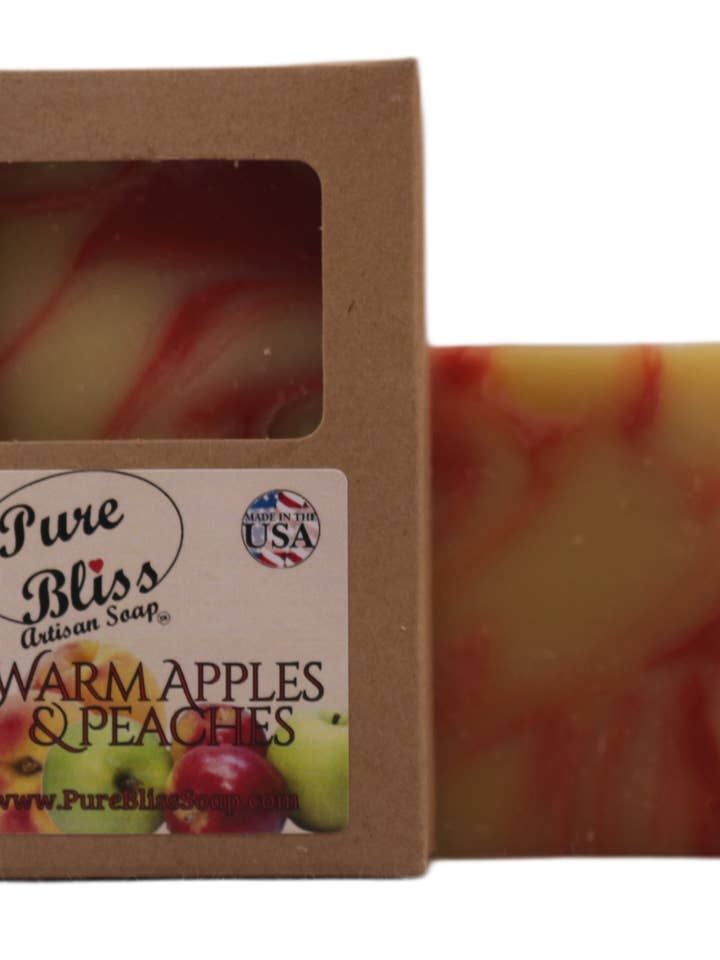 Apple & Peach Bar Soap for wholesale by Pure Bliss