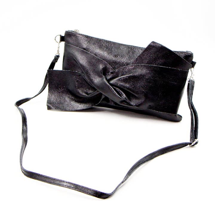 Carteira a tiracolo em pele italiana tipo clutch por atacado de Tempest Designs