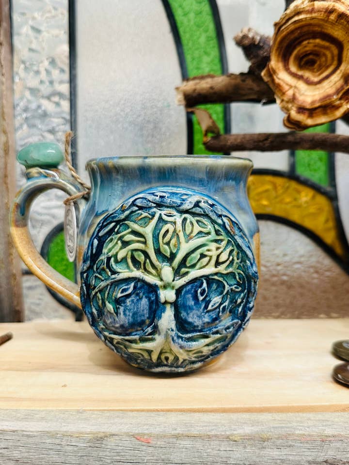 Tree Of Life Aventurine Crystal Mug for wholesale by Carys Martin Ceramics