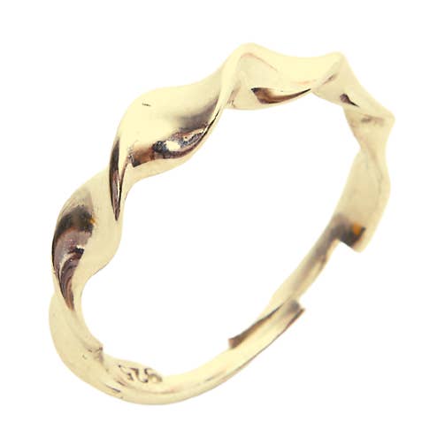 Spiralring aus Sterlingsilber, leicht gedrehter Ring für den Großhandel von Spero London