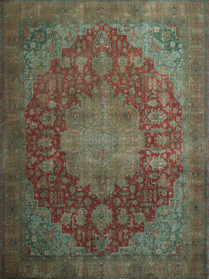 Semi Antik Colfre Rust/Beige Tæppe, 9'5 „x 12'3" for engroshandel hos Noori Rug
