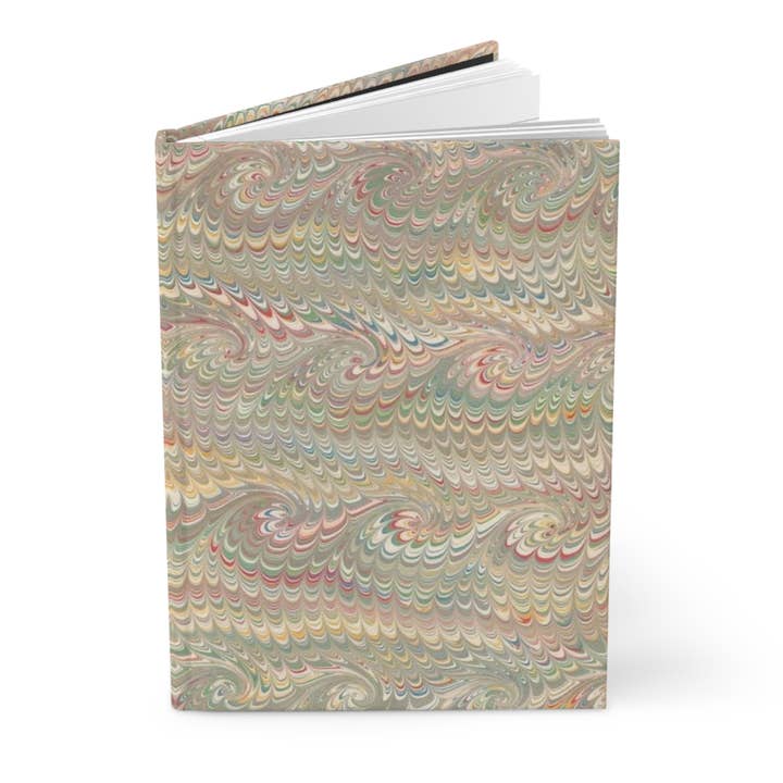 Vintage Feather Marbled Designs Hardcover Beige for wholesale by Thrive Creative