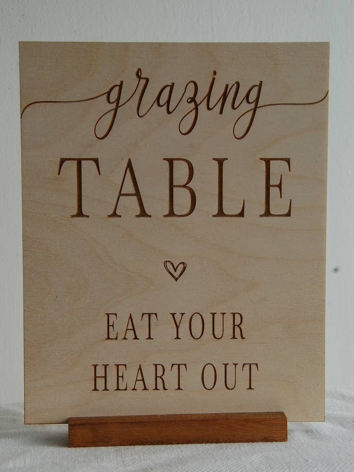 Grazing Table Wood Sign for Charcuterie Tables for wholesale by KendollMade