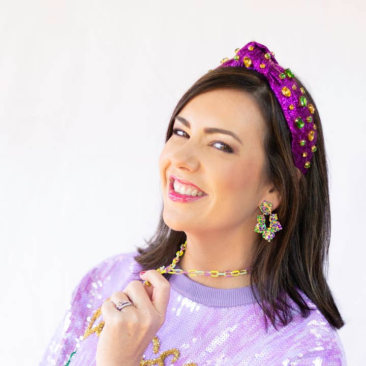 Sandy + Rizzo - Wholesale Dangle Earrings - Mardi Gras Priscilla Dangle Earring1