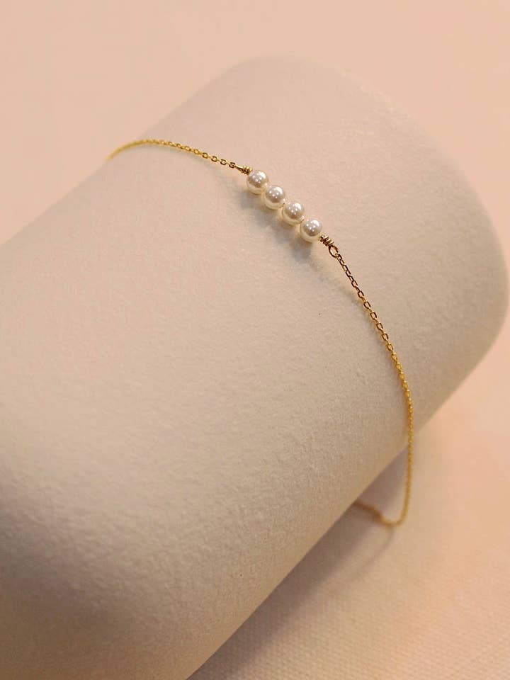 Golden Pearl Drift Bracelet for wholesale by KAE BY KIRTY