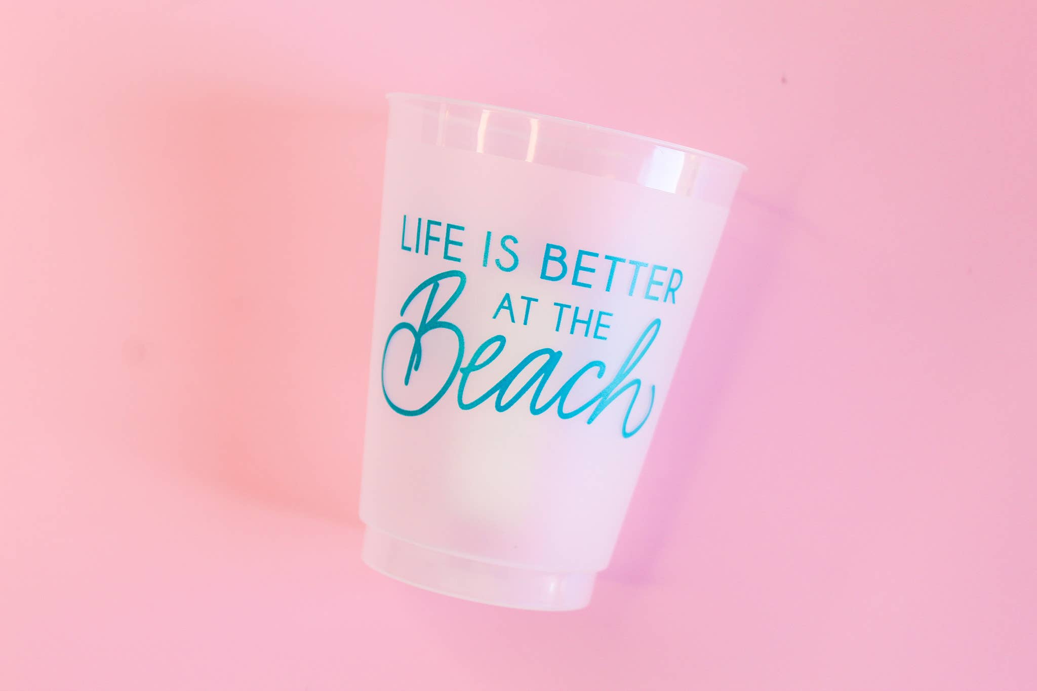 Birdie Mae Designs - Wholesale Disposable Cup - Life is Better at the Beach | Acrylic 16oz Set of 8 Cups1