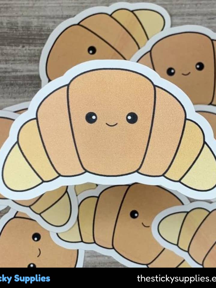 Croissant Sticker for engroshandel hos The Sticky Supplies