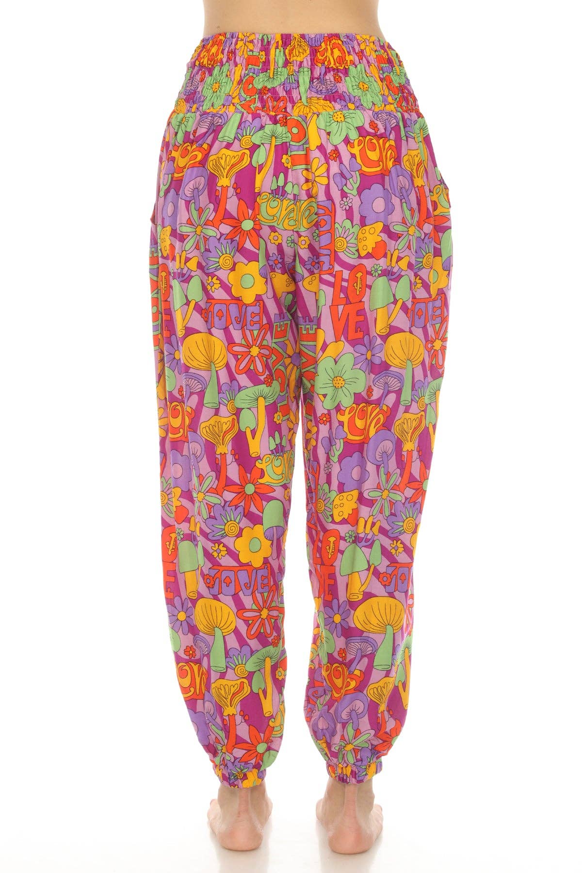 Lakhays Collection Inc. – Großhandel Hose – Damen – Haremshose mit Pilzmotiv und Liebesmuster7