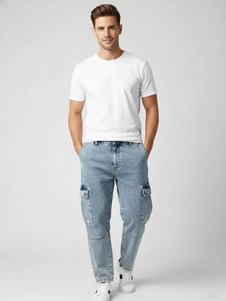Jeans Cargo in Denim Lime Tree–Resistenti ed Eleganti, Taglie Disponibili per la vendita all'ingrosso da parte di Lime Tree Clothing Inc.