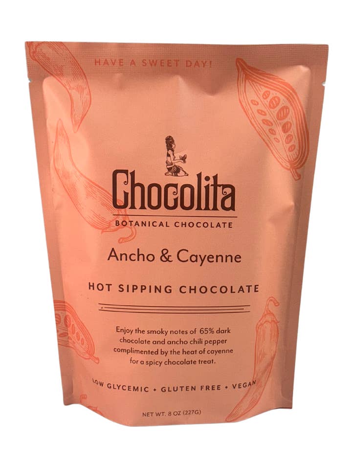 Ancho & Cayenne Cacao drinking chocolate for wholesale by Chocolita