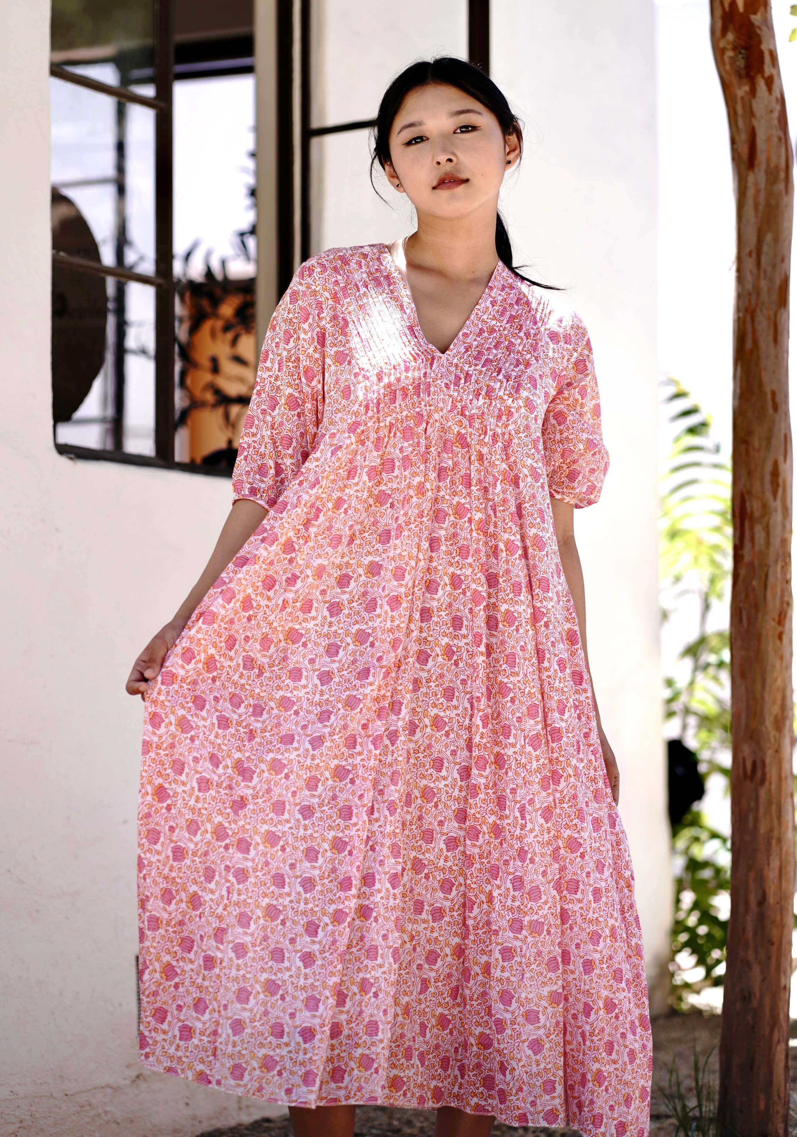 Elfenben-Rosa Skye klänning elfenben-rosa för wholesale på Faire7