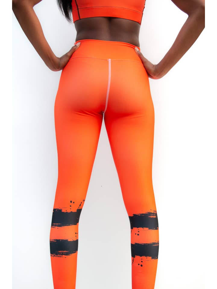 Zoezi Sport - Vente Legging de sport/d'intérieur – femme - Legging de yoga Kioni Tangerine2