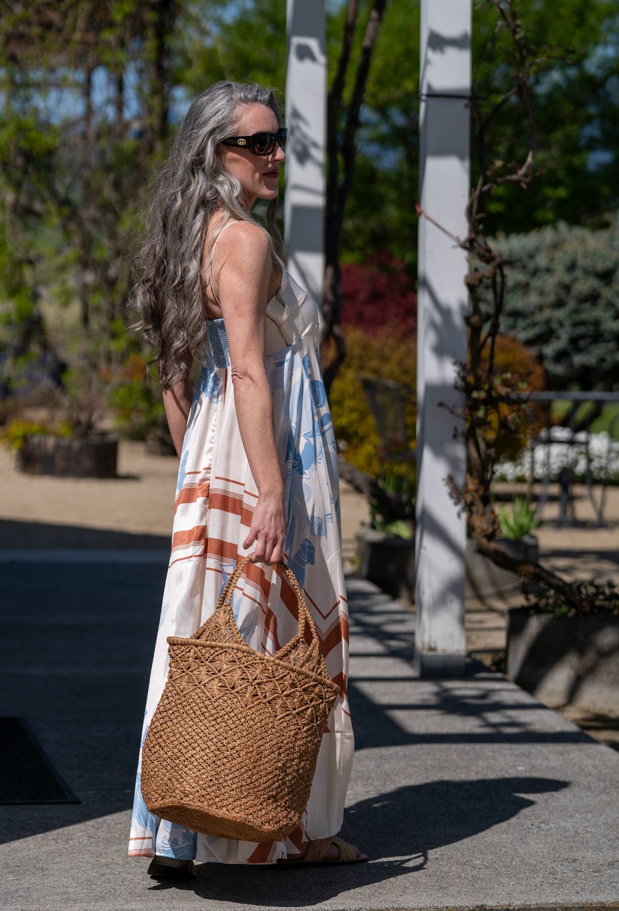 Shebobo - Vente Sac de plage - Sac à main en paille crocheté et macramé diamant Luca9