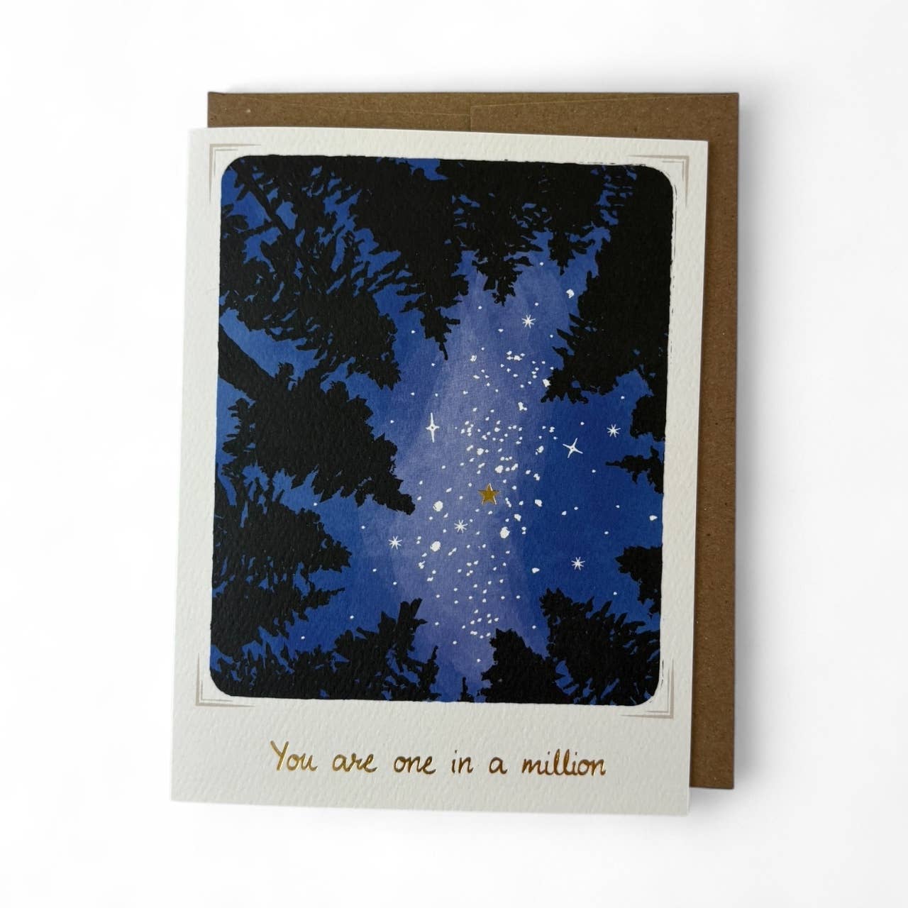 Wild Optimist - Vente Carte de vœux classique - Vous êtes unique en votre genre Carte en feuille d&#x27;or0