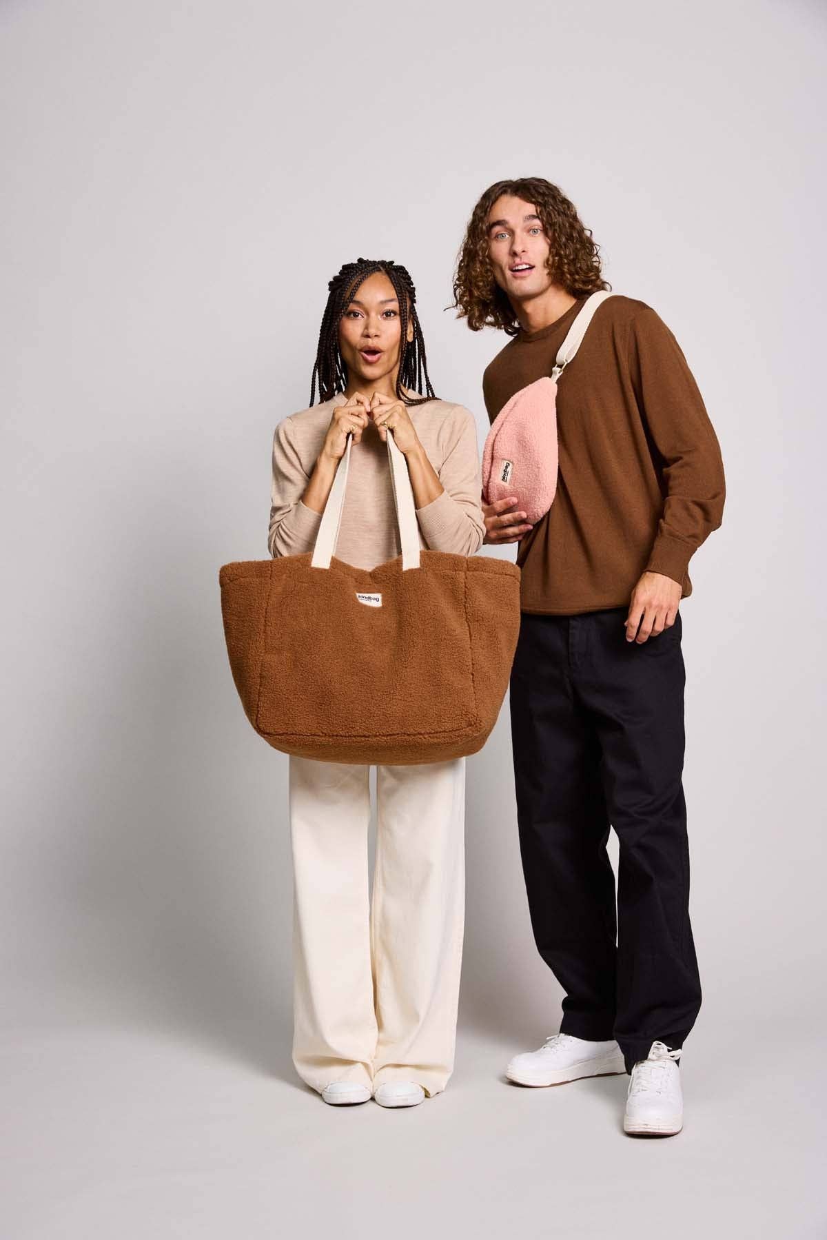 Hindbag - Wholesale Tote Bag - Women's - Claude Teddy Brown tote bag3
