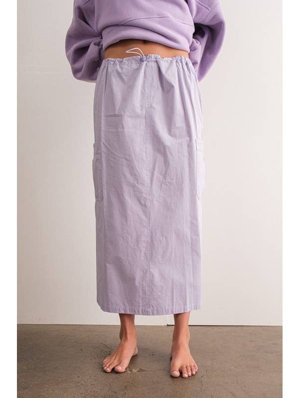 LAVENDER PS17127 - Ariah Cargo Maxi Skirt for wholesale on Faire