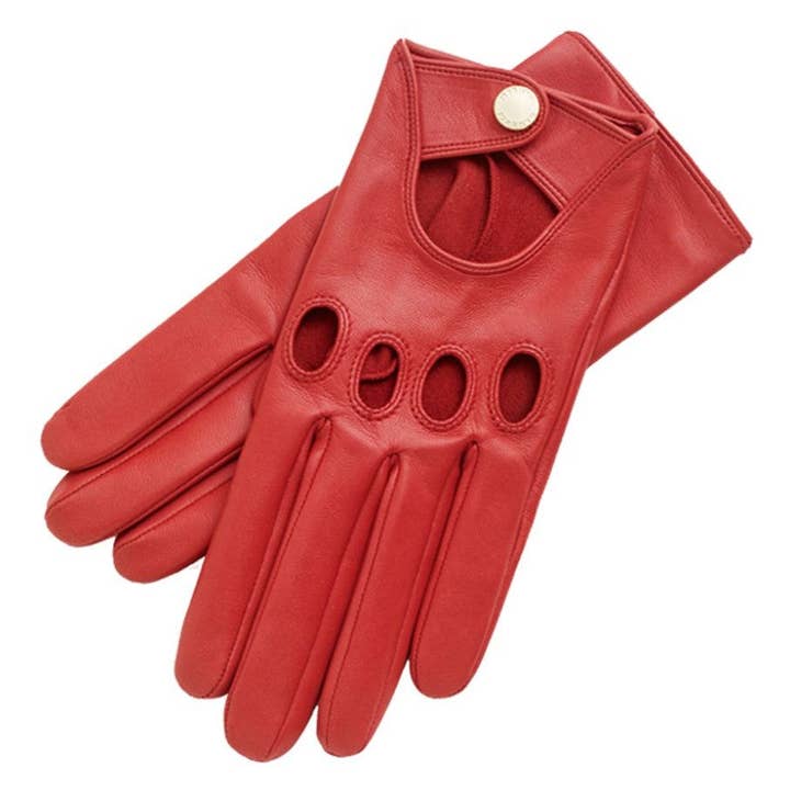 Charlotte Nappa Bourgogne leren autohandschoenen voor wholesale door 1861 Glove Manufactory