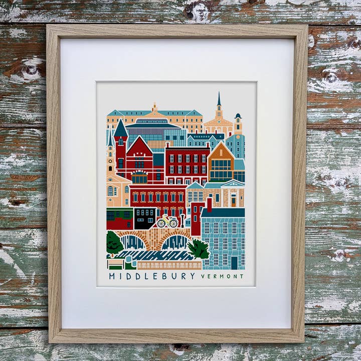 Soijen Illustrations - Wholesale Poster - Middlebury Vermont Travel Poster1