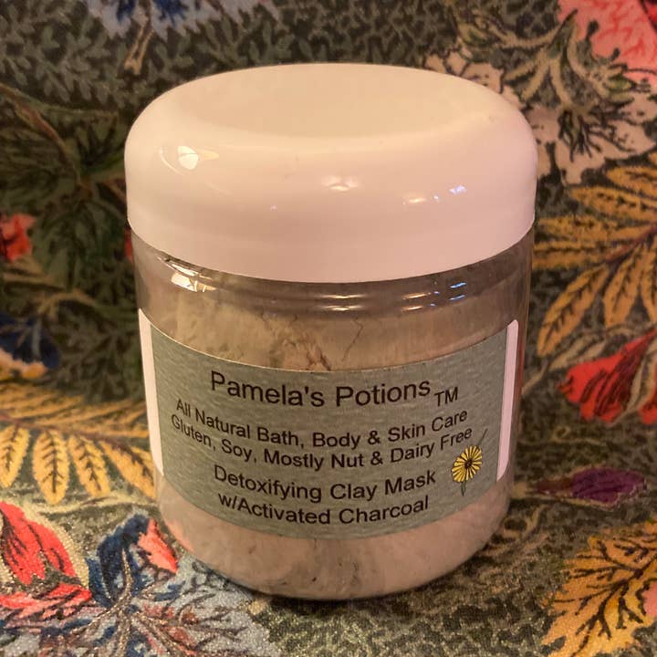 Pamela's Potions All Natural Bath, Body & Skin Care - Wholesale Skincare Face Mask - Detoxifying Clay Mask w/ Activated Charcoal0