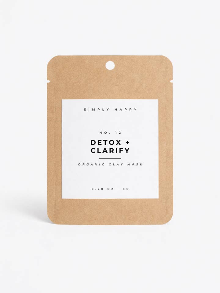 Detox + Clarify | Organic Clay Mask for wholesale by Simply Happy