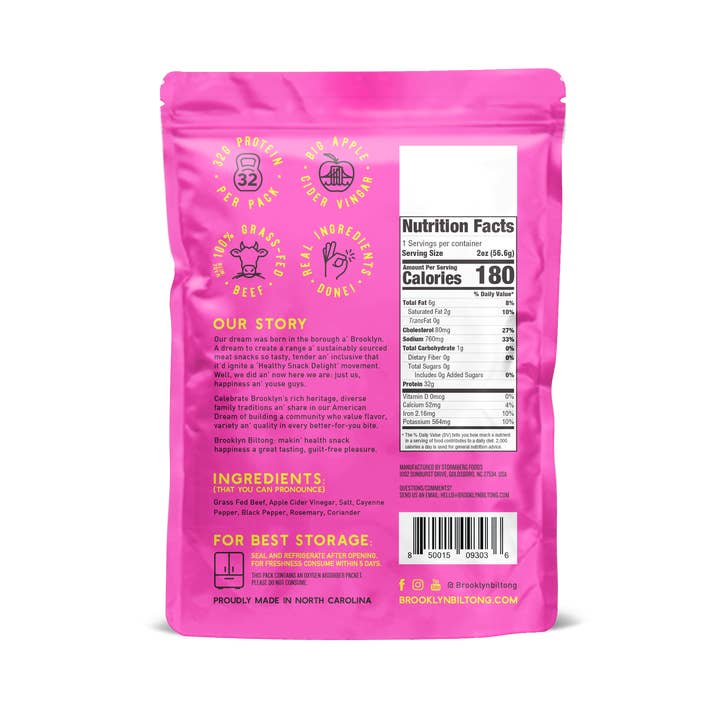 Brooklyn Biltong - Wholesale Jerky - 2oz Grass Fed Biltong Naked Tender Steak Slices Chili 4