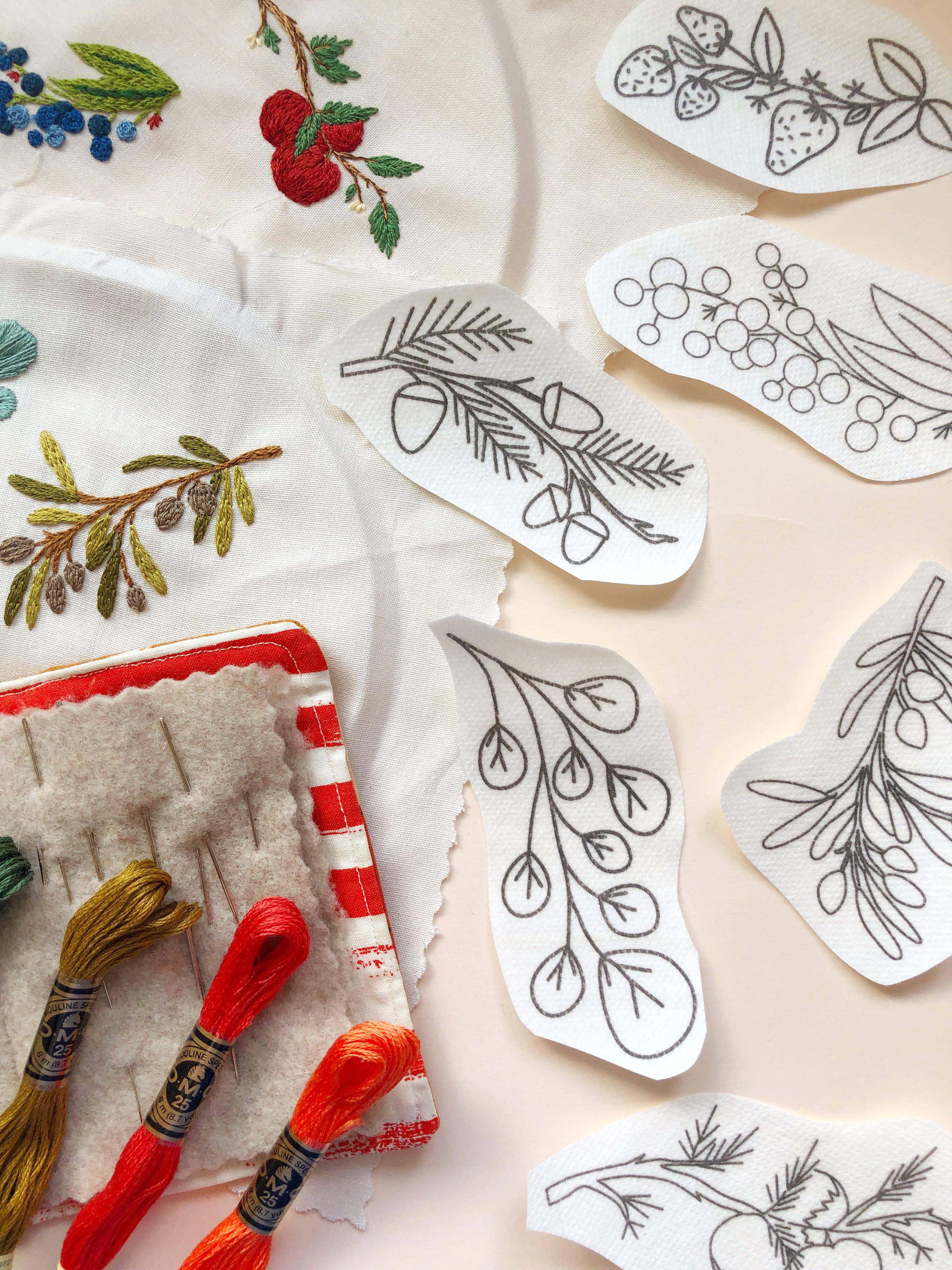 MCreativeJ – wholesale Embroidery/cross-stitch supplies – Botanical Branches Embroidery Patterns - Stick and Stitch Fruit and Plant Embroidery6