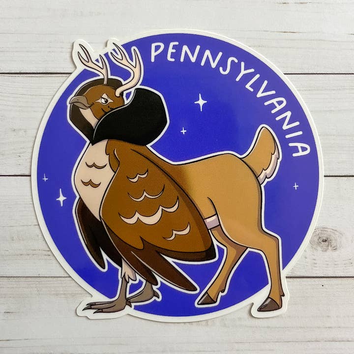 State Griffin: Pennsylvania Vinyl klistermärke för wholesale av Geekly Whimsical