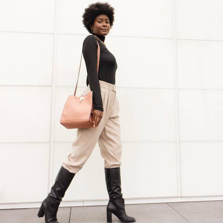 Melie Bianco - Wholesale Tote Bag - Unisex - Celina Medium Vegan Tote Bag in Rose