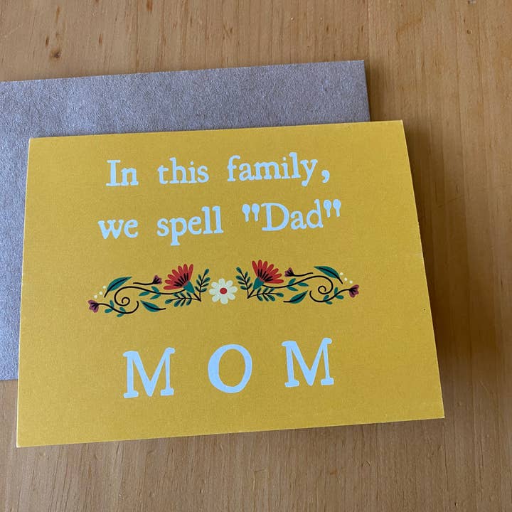 eco-friendly father's day greeting card for single mom for wholesale by Freethinker Paper Co.