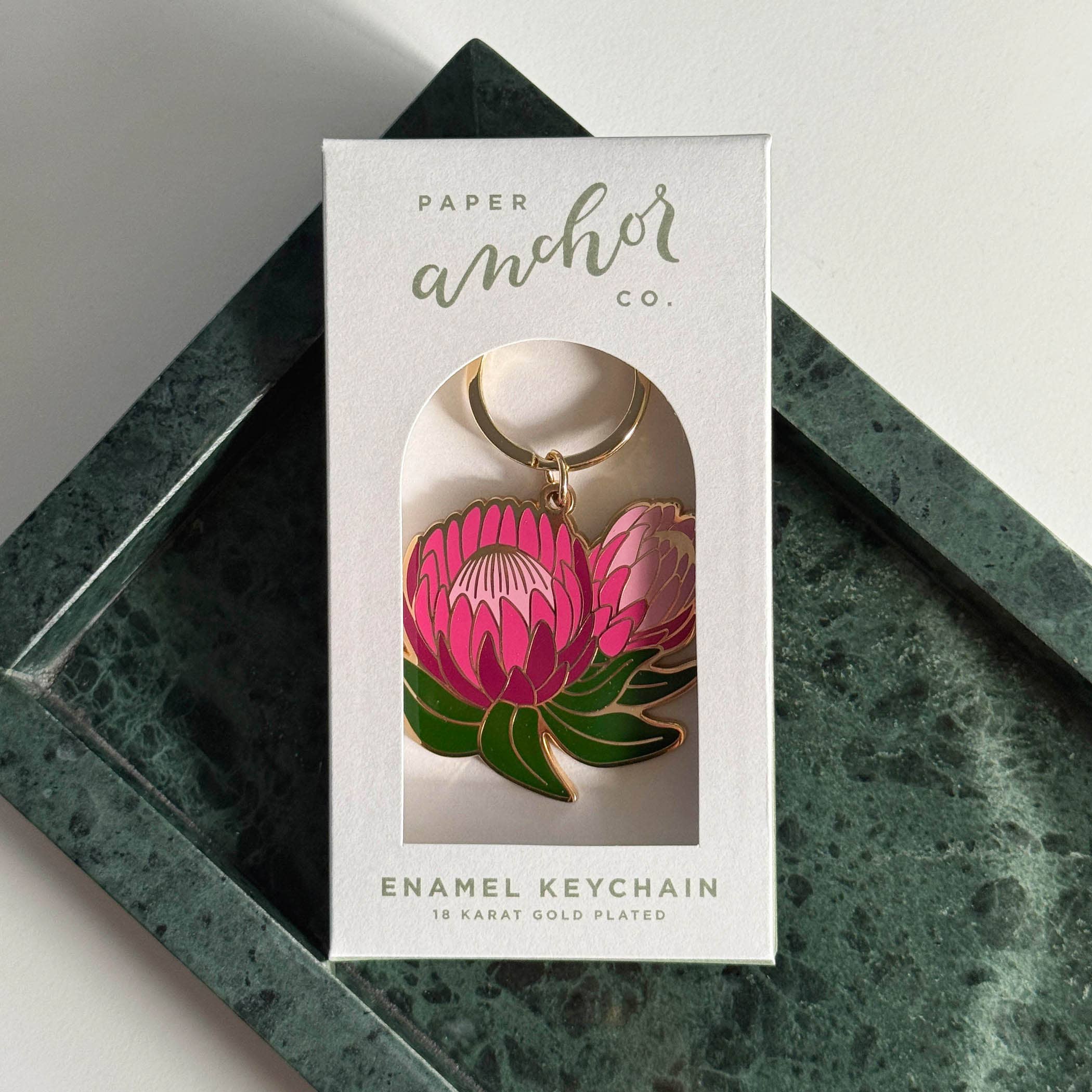 Paper Anchor Co. - Wholesale Keychain - Women's - Ofelia Protea Flower Keychain | Valentine Gifts2