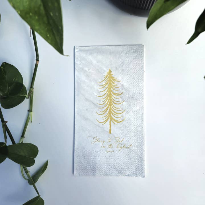 Pearls of Parchment - Wholesale Disposable Napkin - Glory to God Paper Napkins | 16 ct Scripture Napkins