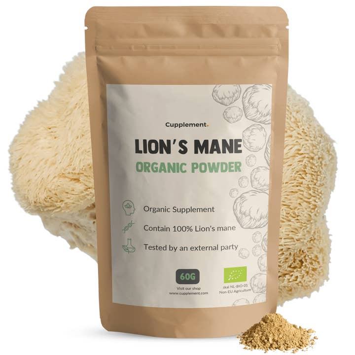 Poudre de Crinière de Lion Bio 60 Grammes pour la vente par Cupplement b.v.