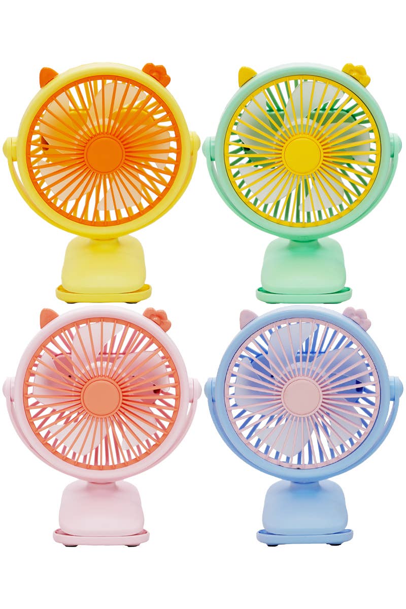 Cap Zone - Wholesale Handheld Electric Fan - Clip-On Rechargeable Portable Small Desk Fan