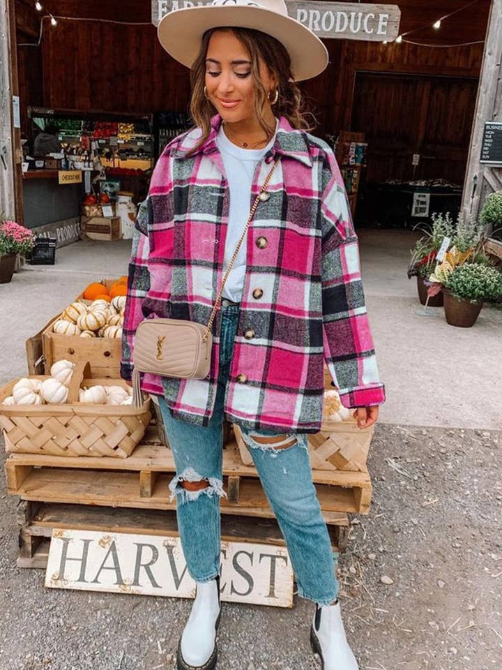 Aria Romance - Wholesale Cardigan - Women's - Checkered Shawl Collar Cardigan6